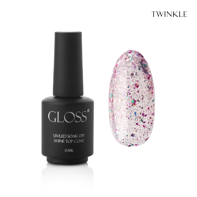 GLOSS Shine top coat Twinkle toplar, 11 ml